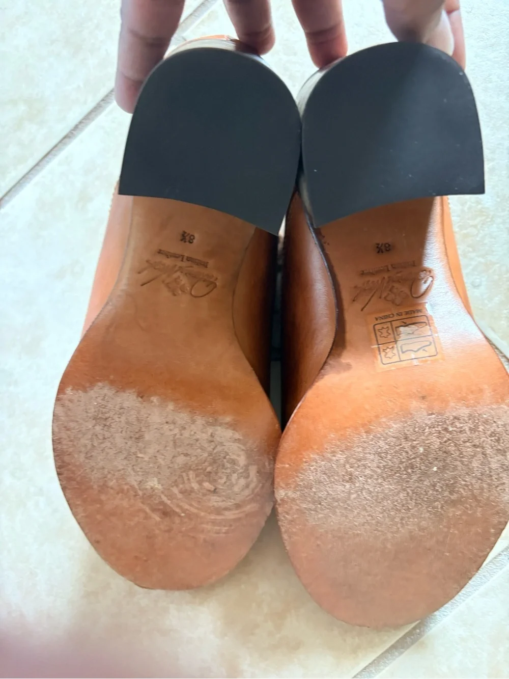 Patricia Nash Cognac Brown Leather Lace-Up Ankle Booties